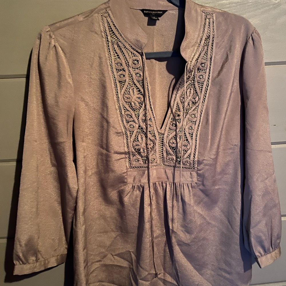 Banana Republic silky boho blouse